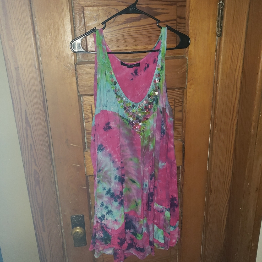 Boho tank top multi color